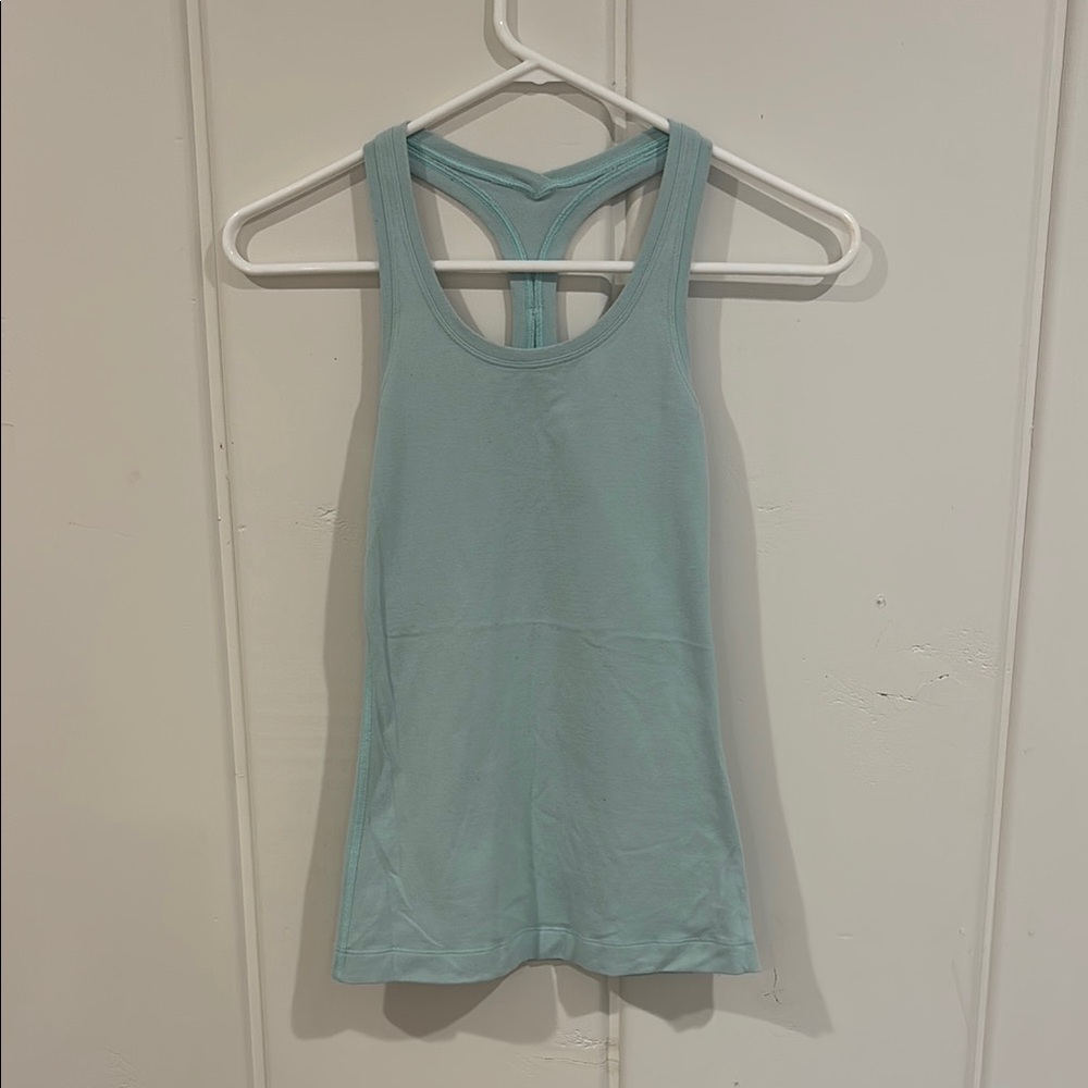 lululemon athletica Green and Blue Fitted Tank Top